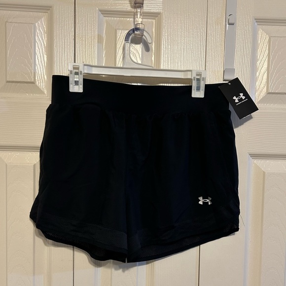 Under Armour Womens Launch Stretch Woven Shorts Black Size L MSRP $35 - Picture 8 of 8